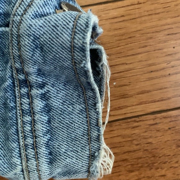 Vintage Pioneer Denim Aviator Bomber Jacket XL - Picture 7 of 9